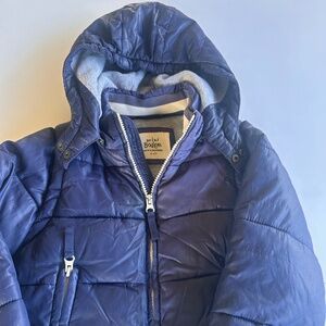 Mini Boden Navy Convertible Hooded Puffer Jacket Vest Coat Combo Size 3-4 Years